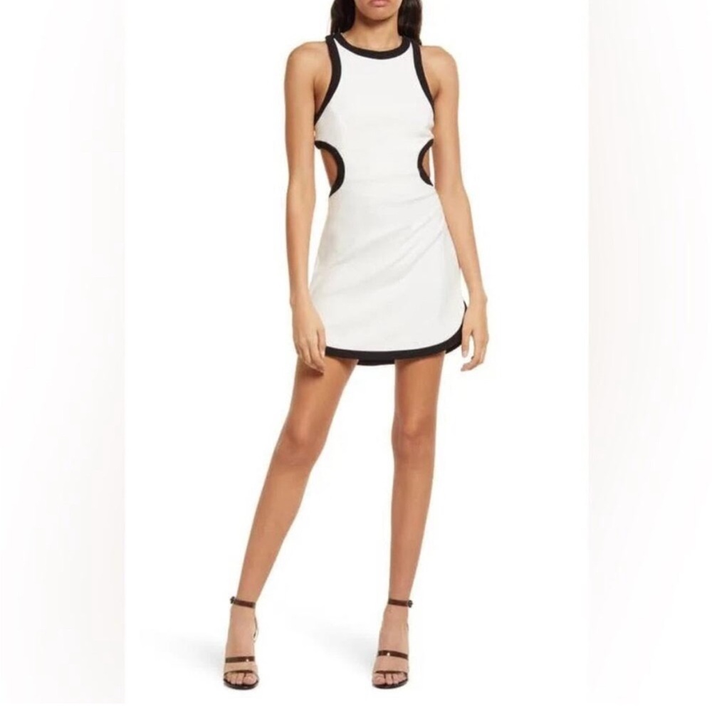 Misha Lotus Cut Out Sleeveless Racerback Mini Dress Size 2